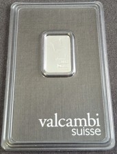 5 gram Platinum Bar - Valcambi Suisse - 999.5 Fine in Sealed Assay - AA008924 2488.28 per troy oz