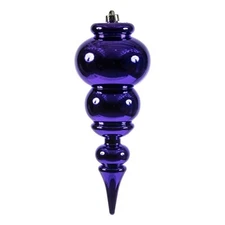 Vickerman 14" Plastic Finial Christmas Ornament in Shiny Purple
