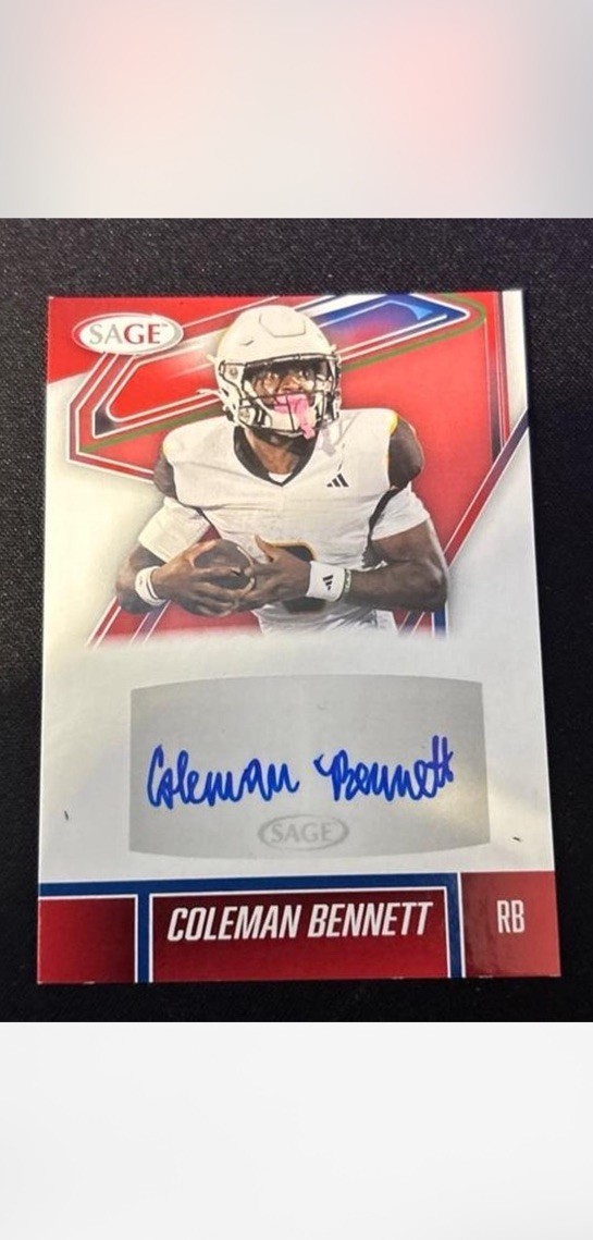 SAGE 2025 COLEMAN BENNETT KENNESAW STATE FOOTBALL AUTO #A-CB3