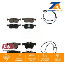 Front Rear Ceramic Disc Brake Pads And Wear Sensors Kit For Jaguar XE XF