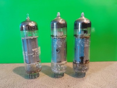Vintage Pair EICO /MULLARD & One PHILCO EL84 / 6BQ5 Radio Amplifier Vacuum Tubes