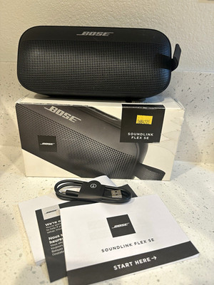 Bose SoundLink Flex SE Portable Bluetooth Speaker - Black, Rectangular, Strap