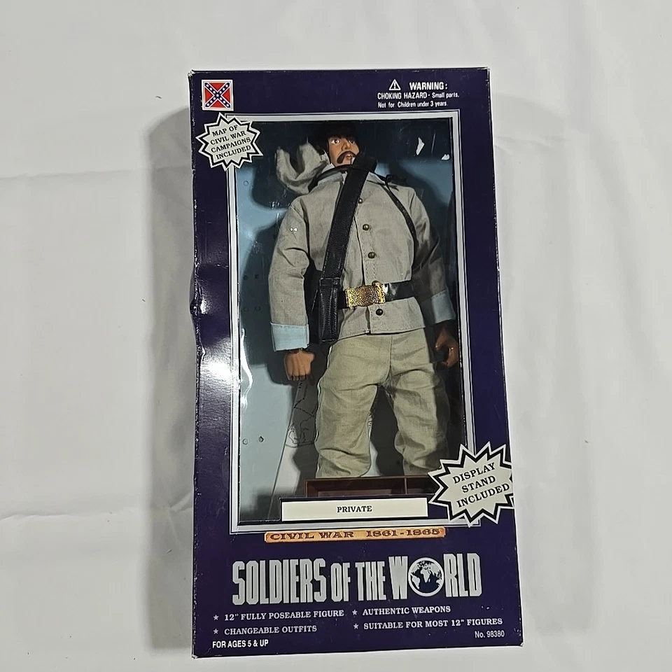 Figura Soldados de la Guerra Civil Mundial Privada Confederada 12" 1999 Foto 2 de 4