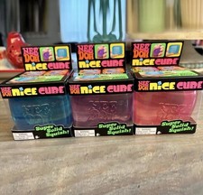 NeeDoh Nice cube Super Solid Squish Lot Of 3 Blue Pink Purple US seller