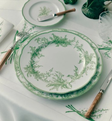 新品未使用Dior Lily of the Valley カッププレートセット Dior Lily of the Valley Green Dinner Plates (6) | eBay