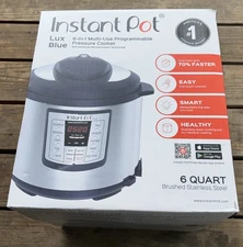 Instant Pot Lux 6-in-1 Multi Use Programmable Pressure Cooker 6qt  Blue LUx 60