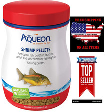 Aqueon Shrimp Pellets Sinking Food for Tropical Fish 6.5 Ounces