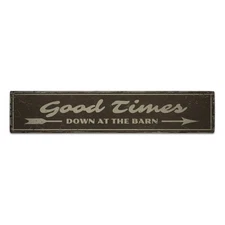 Good Times Rustic Distressed Sign, Personalized Wood Sign