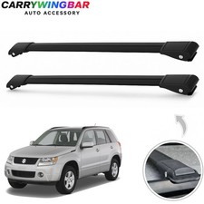 für 2000-2015 Suzuki Grand Vitara Querträger Dachreling Schwarz