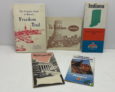 5 Lot Travel Guide Maps Disneyland Boston Washington DC Grand Canyon Indiana
