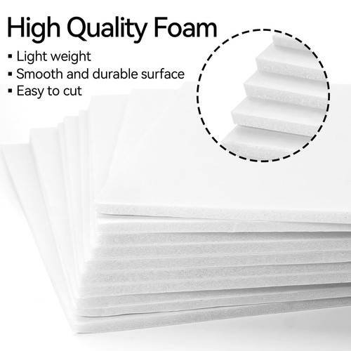 10 Pack Foam Boards,Thickness White Foam Core Backing Board 3/16" Foam Poster... - Picture 3 of 7