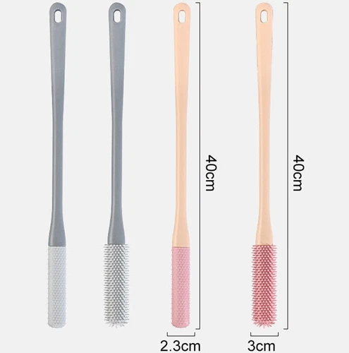 Toe Gap Cleaning Brush, Foot Scrubber in Shower, Long Handle Silicone Foot Brush - Picture 3 of 17