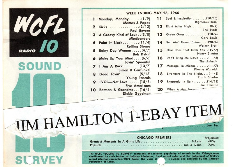 WCFL 1000 chicago illinois may 26, 1966 ORIGINAL