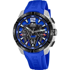 Lotus Vortex 189444 Men's Blue Rubber Strap Analog Black Dial Watch 45.3 mm