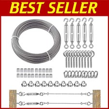 1/8" Aircraft Cable Kit, 100ft 304 Stainless Steel Wire Rope