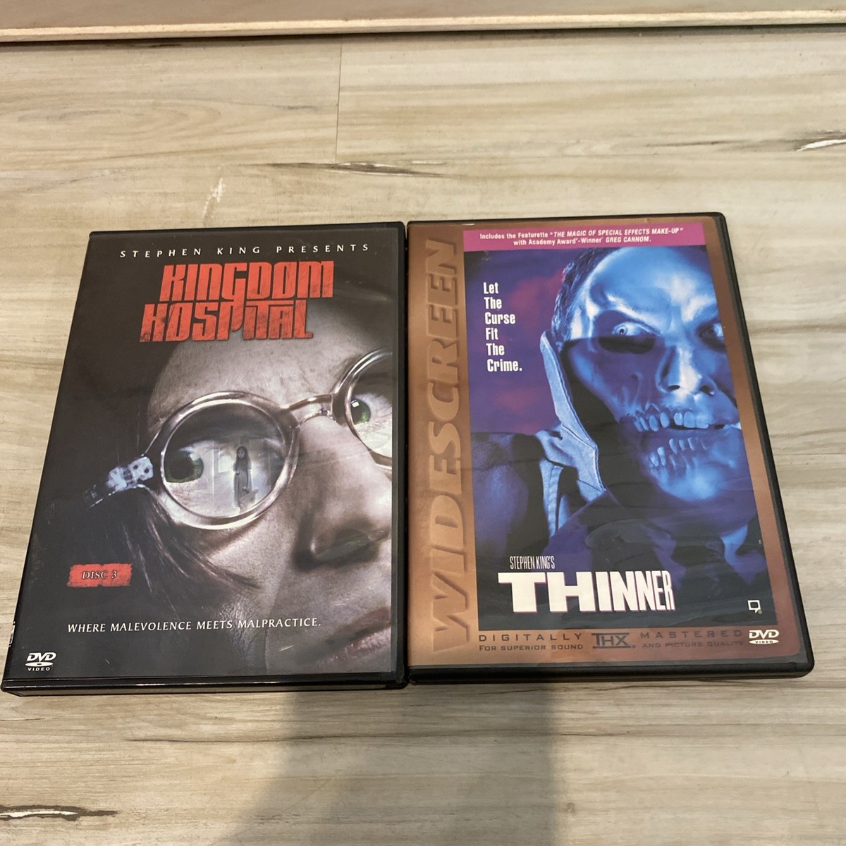 Stephen King 2 DVD LOT Kingdom Hospital Disc 3 & Thinner Excellent
