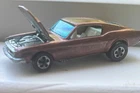 1968 Hot Wheels Redline Custom Mustang Spectraflame Brown- White Interior