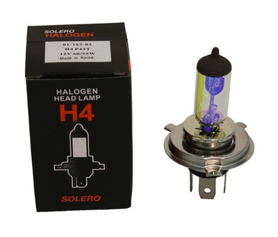 Solero Gold Halogen Bulb H4 P43T Base 60/55W Universal 01-165-02G