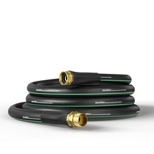 25ft Heavy Duty Garden Hose - Flexible Hybrid, 600 PSI, Leakproof Fittings