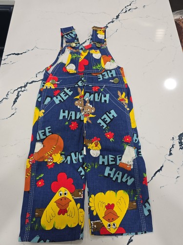 Vintage 1970’s Hee Haw Liberty Denim Overalls Bib Childs Youth Kids Size 0