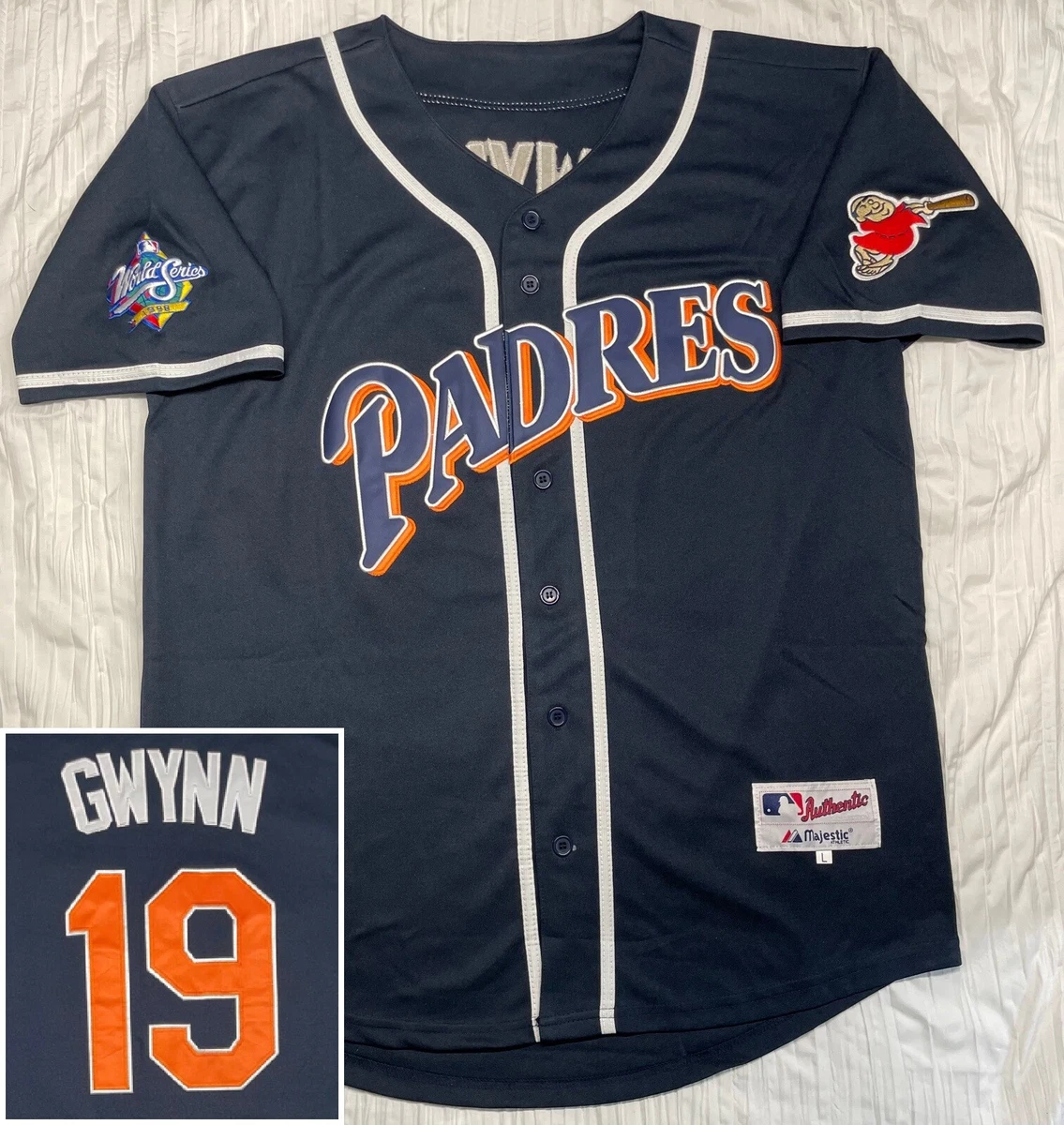 Men's Majestic San Diego Padres #19 Tony Gwynn Authentic Navy Blue