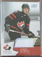2020 UD CANADA JUNIORS JERSEY JARED McISAAC WHITE #33
