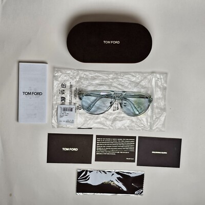 Tom Ford Sunglasses Bertrand Light Blue Oversized Pilot FT1061 TF