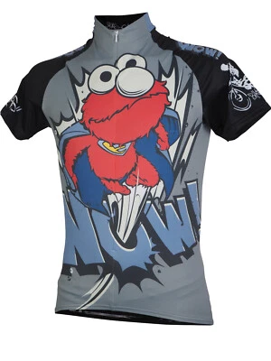 Black Friday / Biketags Radtrikot Sesamstrasse Super Elmo NEU Fahrradtrikot