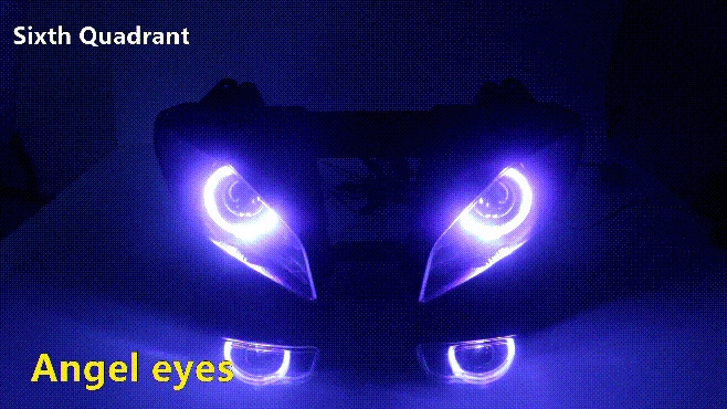 For Yamaha YZF R6 YZF-R6 Devil Angel Eye HID Projector Headlight Assembly 08-16 - Image 3 of 4