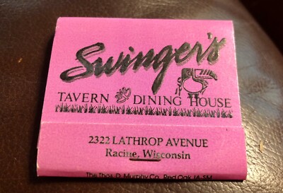 Swingers Tavern & Dining House, Racine, Wisconsin, Full Unstruck Matchbook