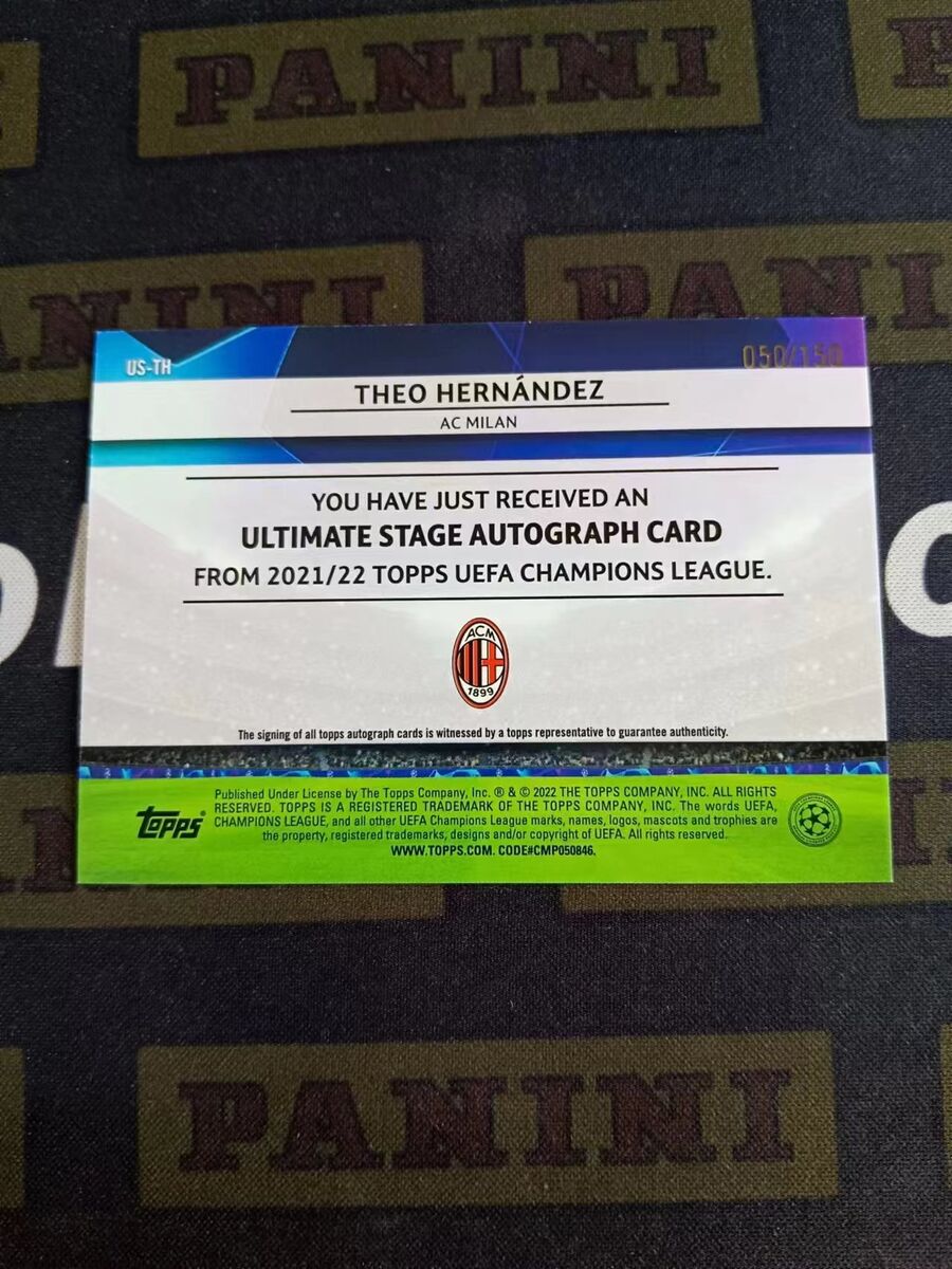21-22 Topps Ultimate Stage Theo Hernandez Autograph Blue 50 21-22 Topps Ultimate Stage Theo Hernandez Autograph Blue 50