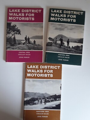 3 x Lake District Walks for Motorists By John Parker  Information History 1970s