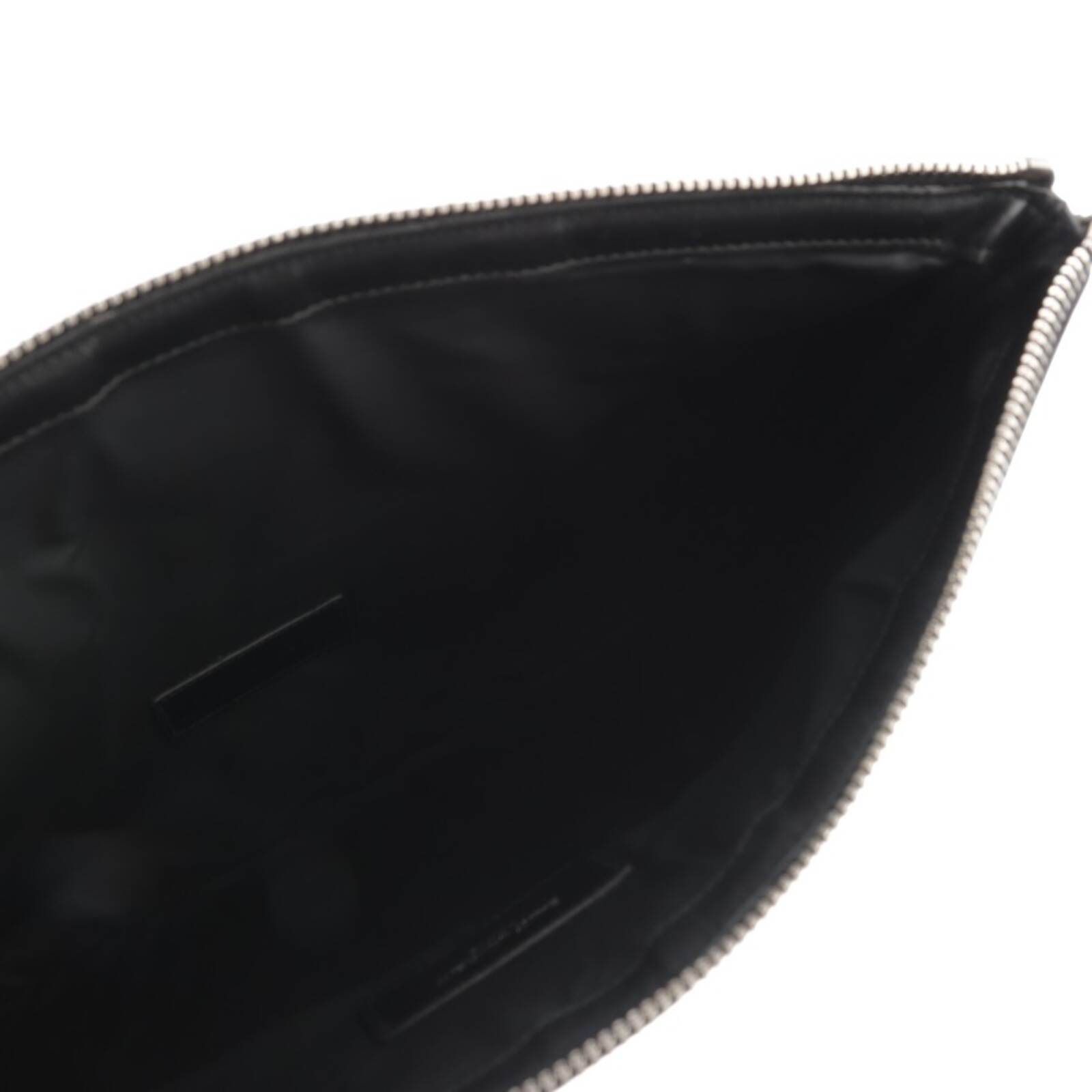 Clutch Saint Laurent bianco nero