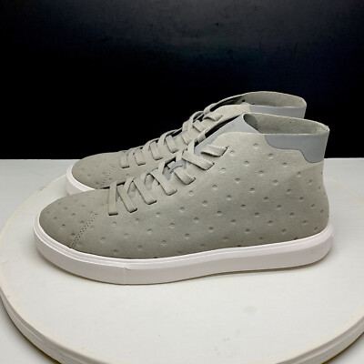Native Shoes Mens 8 Mónaco Mid Sneakers Pigeon Gray Shell White