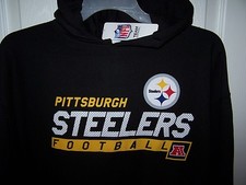 Pittsburgh Steelers Black Hooded Sweatshirt Mens Medium New With tags