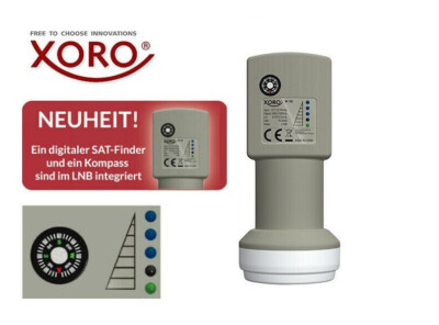 XORO SF 100 Single Universal HD/UHD LNB mit integriertem Satfinder und Kompass 