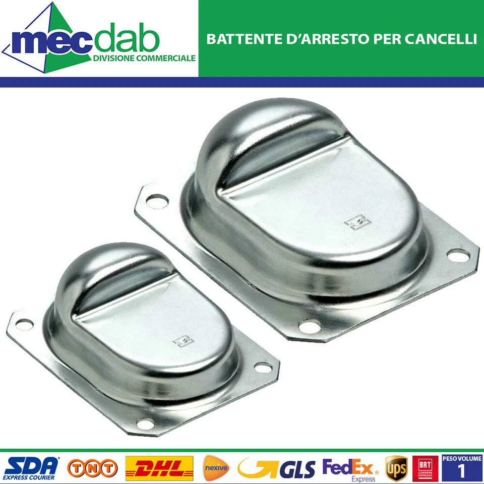 Battente D'arresto Per Cancelli Comunello in Acciaio Zincato Varie Dimensioni
