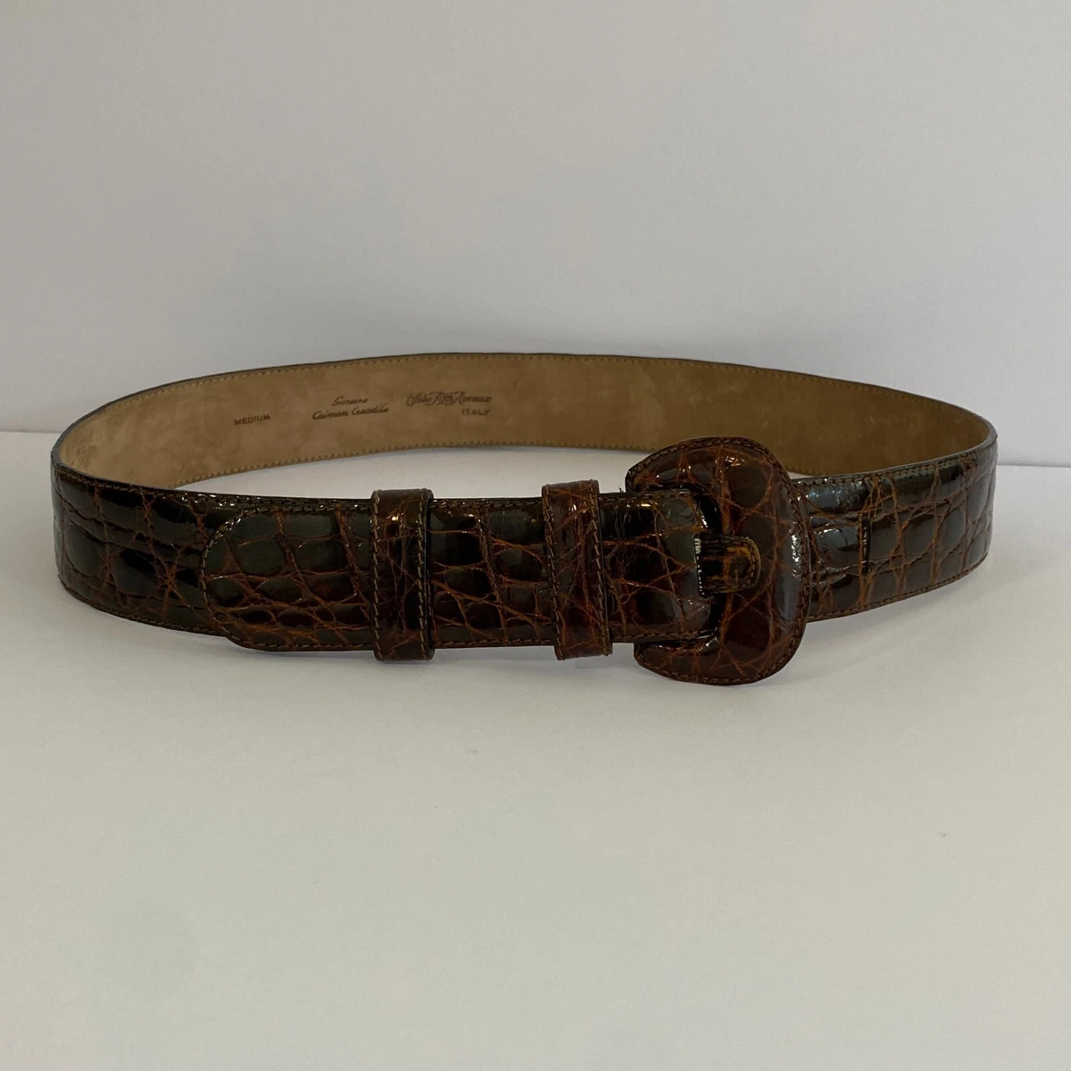 Black Crocodile/Alligator Belts for Women for sale | eBay display picture 3