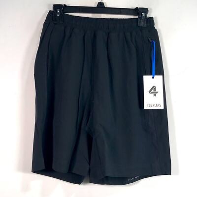 FOURLAPS Advanced 9'' Training Short, Size S - Black Men's