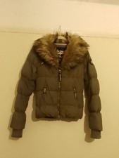 Superdry Mountain Co Giacca Marl Racer Military Green Puffer Jacket Size Xs Vgc