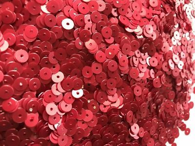 Räumungsverkauf Pailletten Granatrot Flachrund Matt 5mm 110 g (8,99 /110g)