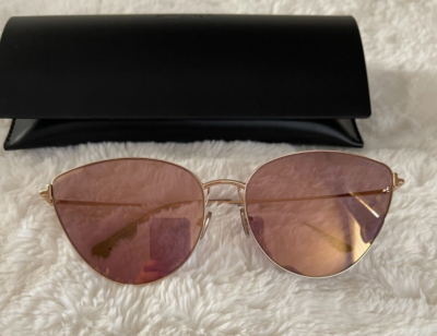 Tom Ford Cat Eye Mirror Sunglasses TF1005 Anais-02 28Z Gold  display picture 1