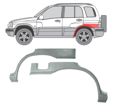 For Suzuki Grant Vitara 1997-2005 5 Door Wheel Arch Repair Panel Set / L+R