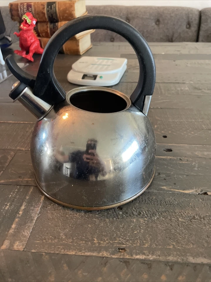 Olla de acero inoxidable cepillada COPCO Whistling 2004 Wilton Industries dc Foto 2 de 3