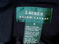  220 NWT RALPH LAUREN 100  Wool Light Suit Jacket Comfort Black Blazer, Size 6
