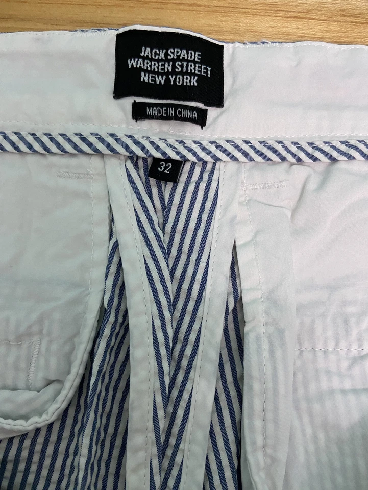 Jack Spade Warren Street New York Hombre Talla 32 Corto Azul Claro Algodón Foto 3 de 4