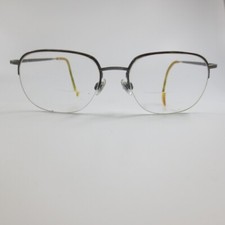 Marcolin Eyeglasses Frame Col.014 Unisex Silver Metal Round Half Rim 55-18-145