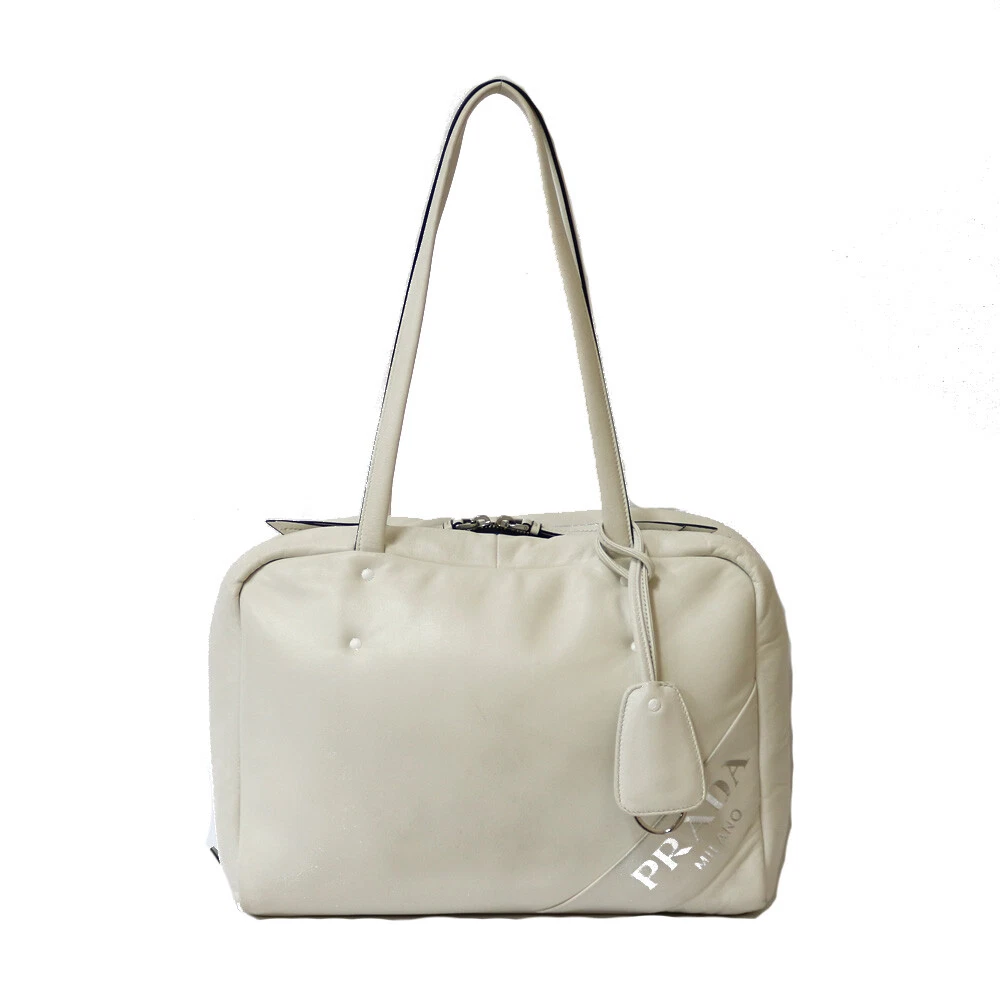 PRADA Shoulder Bag white white leather from japan used
