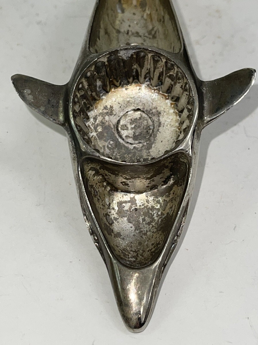 限定生産品 SHAFT SILVER WORKS Bottle Opener Vintage Dolphin Duel Bottle Opener Silver Plated Zinc Twist
