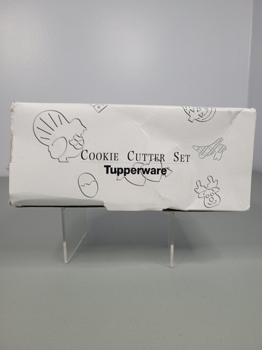 Tupperware Royal Blue Holiday Cookie Cutters Ten Piece Boxed Set New - Picture 3 of 4